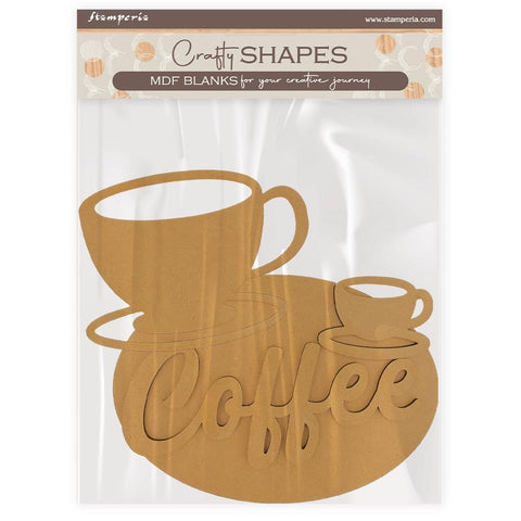 Stamperia Coffee And Chocolate Crafty Shapes Cup And Plate