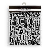Stamperia Furry Friends Stencil Numbers And Letters Pattern