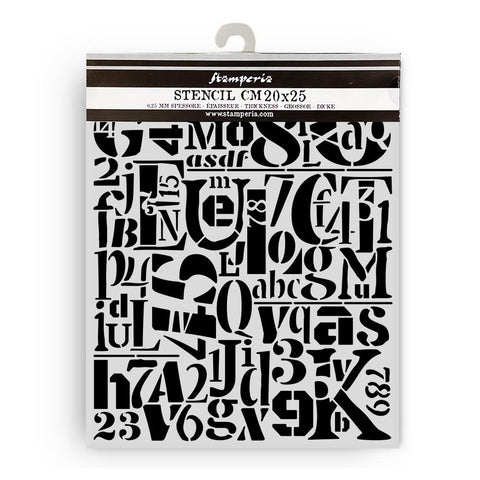 Stamperia Furry Friends Stencil Numbers And Letters Pattern