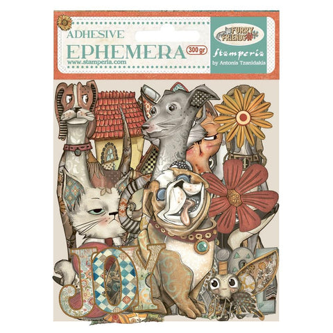 Stamperia Cardstock Ephemera Printing House Furry Friends