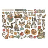 Stamperia Cardstock Ephemera Printing House Furry Friends
