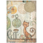 Stamperia Rice Paper A4 6/Pkg Furry Friends
