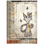 Stamperia Rice Paper A4 6/Pkg Furry Friends