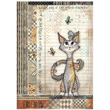 Stamperia Rice Paper A4 6/Pkg Furry Friends