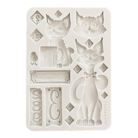 Stamperia Furry Friends Silicon Mould A5 Cats