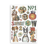 Stamperia A5 Washi Pad 8/Pkg Furry Friends