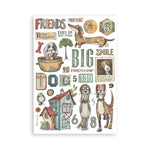 Stamperia A5 Washi Pad 8/Pkg Furry Friends