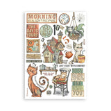 Stamperia A5 Washi Pad 8/Pkg Furry Friends