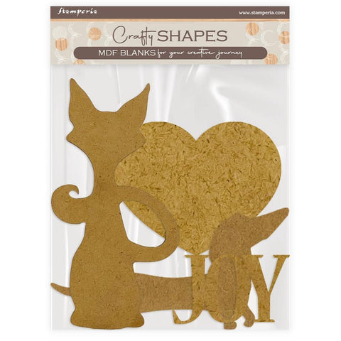 Stamperia Furry Friends Crafty Shapes Dog And Cat Silhouette