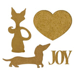 Stamperia Furry Friends Crafty Shapes Dog And Cat Silhouette