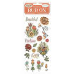 Stamperia Furry Friends Rub-On 4"X8.5" Flowers