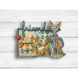 Stamperia Furry Friends Crafty Shapes Plate Friends