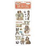 Stamperia Furry Friends Rub-On 4"X8.5" Dog