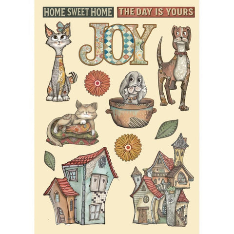Stamperia Wooden Shapes A5 Furry Friends