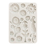 Stamperia Furry Friends Silicon Mould A5 Flowers