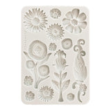 Stamperia Furry Friends Silicon Mould A5 Flowers