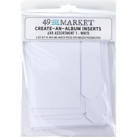 49 And Market Create-An-Album Foundation Inserts Assort 1 White