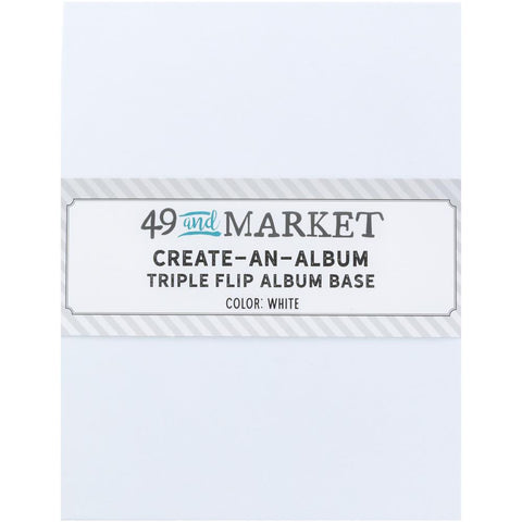 49 And Market Create-An-Album Triple Flip Album Base White