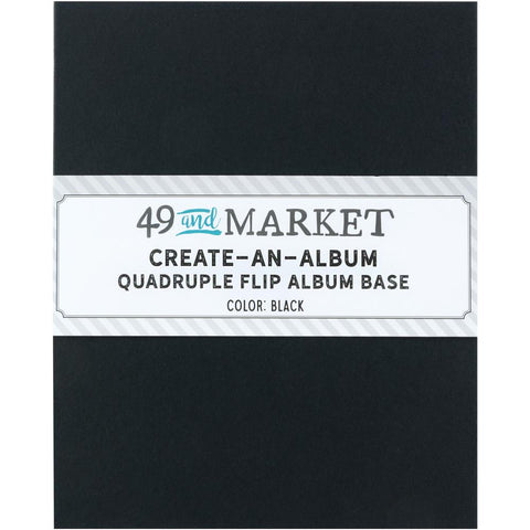49 And Market Create-An-Album Quadruple Flip Album Base Black