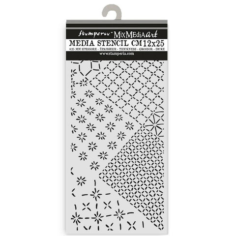 Stamperia Stencil 4.72"X9.84" Quiet Days Mixed Tiles