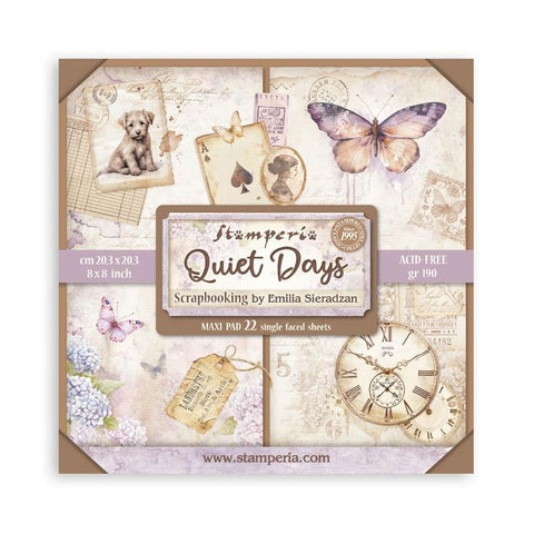 Stamperia Single-Sided Paper Pad 8"X8" 22/Pkg Quiet Days