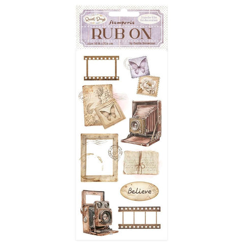 Stamperia Rub-On 4"X8.5" Quiet Days Vintage Photography