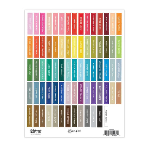 Tim Holtz Distress Ink Pad Label Sheets White