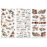 49 And Market Essential Rub-On Transfer Set 6"X12" Timber And Tweed