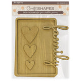 Stamperia Crafty Shapes Family Plate Family Hearts
