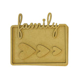 Stamperia Crafty Shapes Family Plate Family Hearts