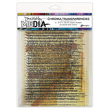 Dina Wakley Media Transparencies 8.5"X10.75" 6/Pkg Typed Quotes