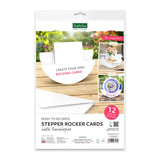 Katy Sue Designs -White Stepper Rocker Cards & Envelopes, Pack of 12
