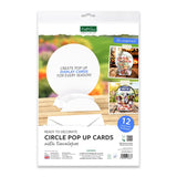 Katy Sue White Circle Pop Up Cards & Envelopes 121x110mm, Pack of 12