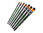 Color Factory - Artist Brush Set: 'Fierce' Art Set x7 Wood Handle Filbert