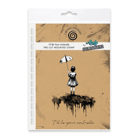 Cosmic Shimmer I'll Be Your Umbrella Pre Cut Rubber Stamp Set by Andy Skinner