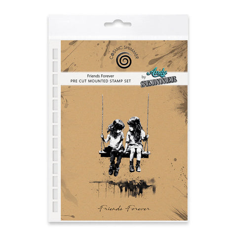 Cosmic Shimmer Friends Forever Pre Cut Rubber Stamp Set by Andy Skinner