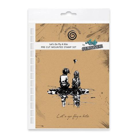 Cosmic Shimmer Let's Go Fly A Kite Pre Cut Rubber Stamp Set by Andy Skinner