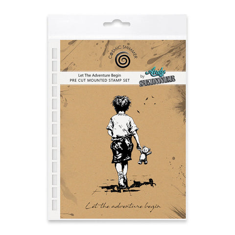 Cosmic Shimmer Let The Adventure Begin Pre Cut Rubber Stamp Set by Andy Skinner