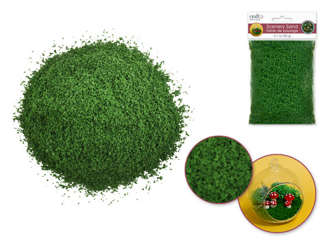 Multicraft - Craft Decor: 20g Scenery Sand Fairy Garden Green