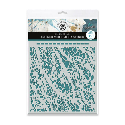 Cosmic Shimmer-Pebble Mosaic 8x8 Mixed Media Stencil by Andy Skinner (Copy) (Copy)