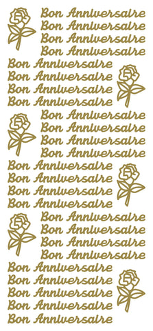 ECSTASY CRAFTS - Peel Off Stickers - Bon Anniversaire