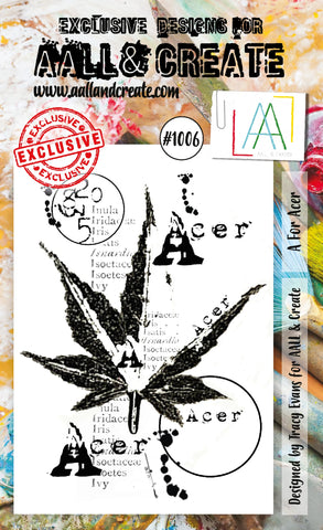 AALL & CREATE #1006 - A7 STAMP SET - A FOR ACER