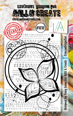 AALL & CREATE #1010- A7 STAMP SET - CONCENTRICPETAL
