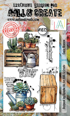 AALL & CREATE #1072 - A6 STAMP SET - OASIS HEAVEN