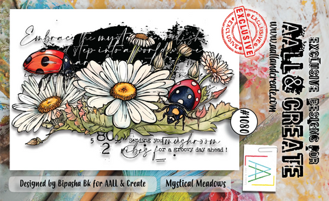 AALL & CREATE #1080 - A7 STAMP SET - MYSTICAL MEADOWS