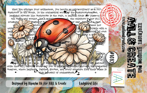 AALL & CREATE #1082 - A7 STAMP SET - LADYBIRD LIFE