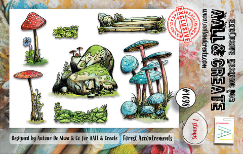 AALL & CREATE #1098 - A7 STAMP SET - FOREST ACCOUTREMENTS