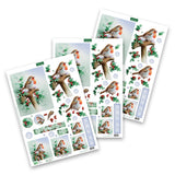 Katy Sue Die Cut Decoupage – Robin On Spade (Pack Of 3)