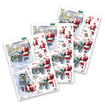 KATY SUE-Die Cut Decoupage – Santa & Car (Pack Of 3)