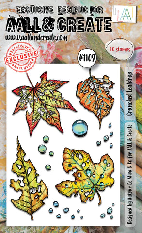 AALL & Create #1109 - A6 STAMP SET - CRUNCHED LEAFDROP